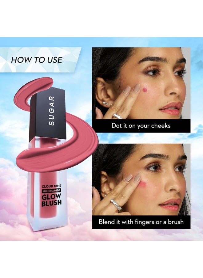 SUGAR Cosmetics Cloud Nine Niacinamide Glow Blush | Long lasting & Ultra-Pigmented | Dewy Finish | 7.6ml - 05 Bingo Plum - Image 2